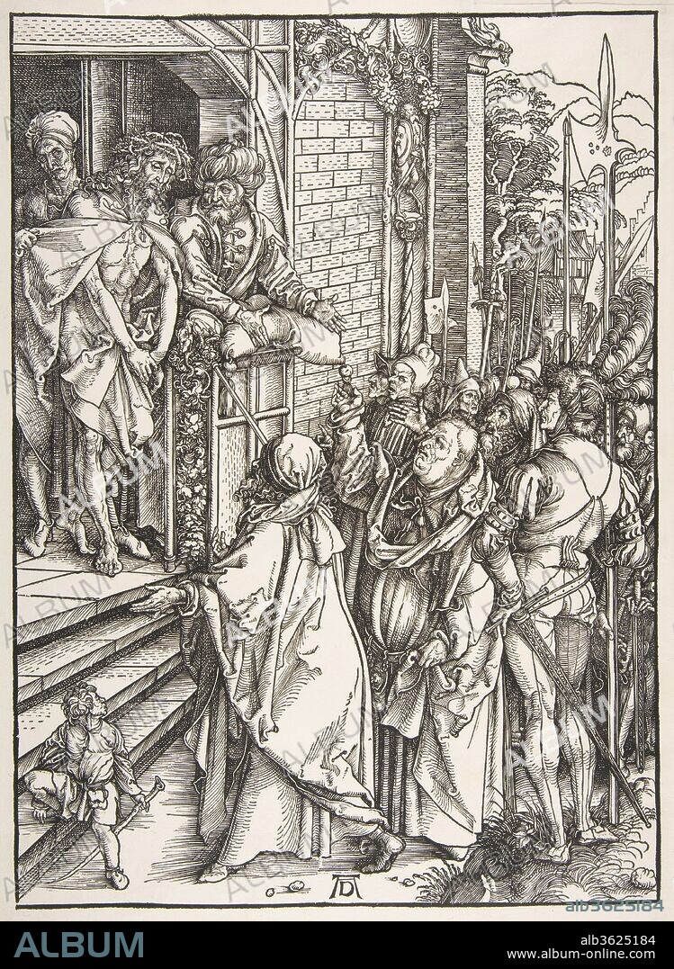 ALBRECHT DÜRER. Ecce Homo, from the series The Large Passion. Artist: Albrecht Dürer (German, Nuremberg 1471-1528 Nuremberg). Dimensions: sheet: 16 1/4 x 12 1/16 in. (41.3 x 30.6 cm). Date: ca. 1498-99.