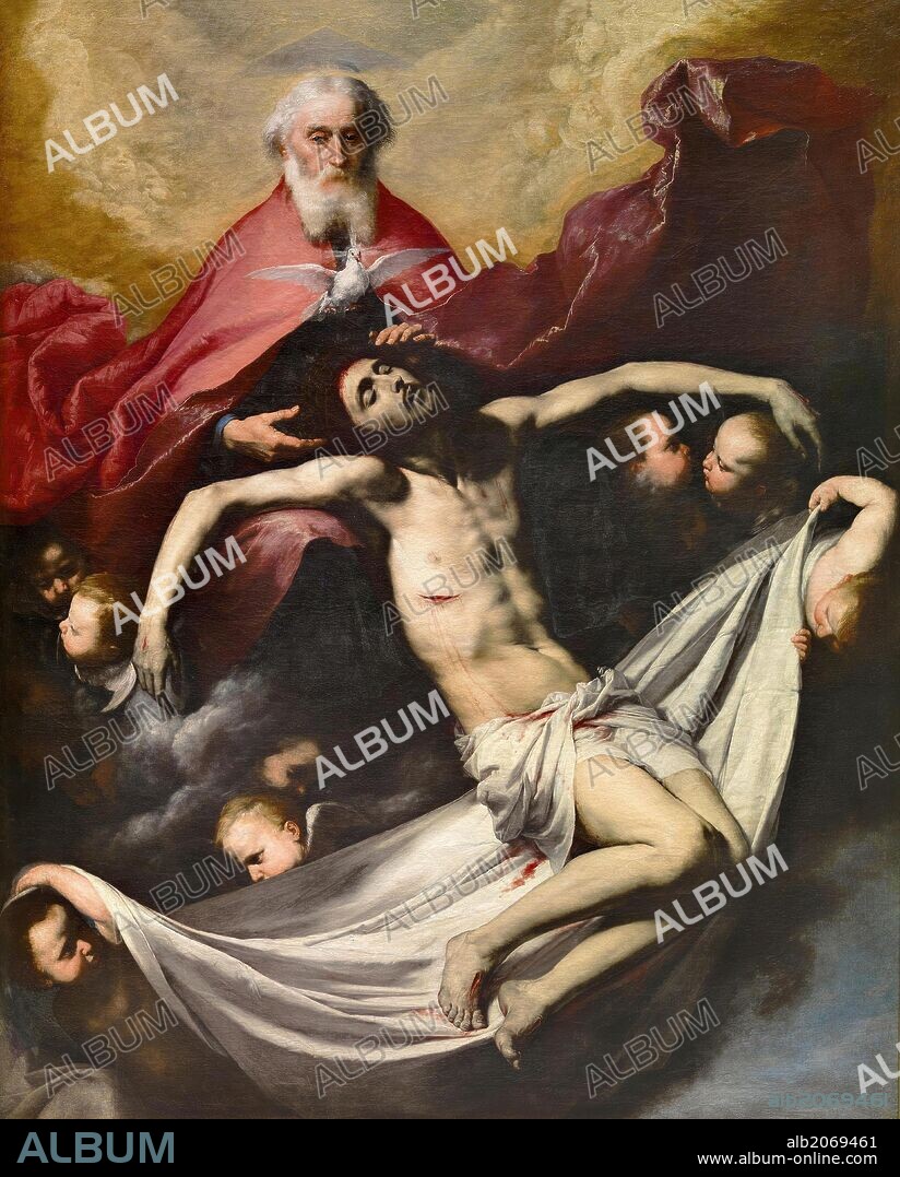 JUSEPE DE RIBERA. José de Ribera / 'The Holy Trinity', ca.  1635, Spanish School, Oil on canvas, 226 cm x 181 cm, P01069.