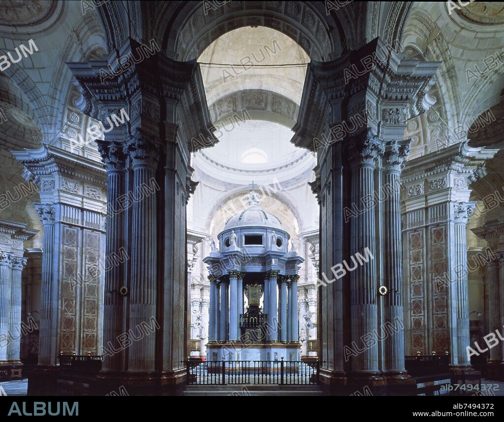 FRAPOLLI PELLI JOSE. TABERNACULO DEDICADO A LA INMACULADA CONCEPCION EN LA CAPILLA MAYOR DE LA CATEDRAL DE CADIZ - SIGLO XIX.