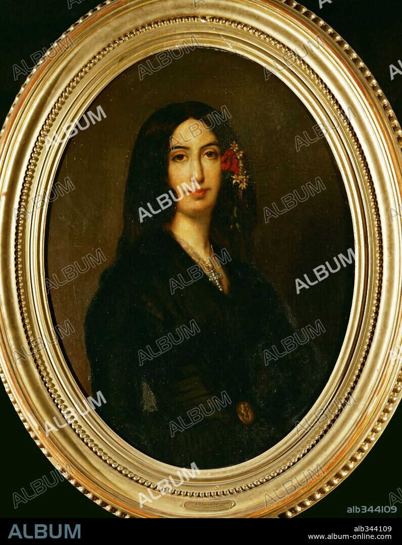 Auguste Charpentier / 'Portrait of George Sand ', 1839, Oil on canvas.