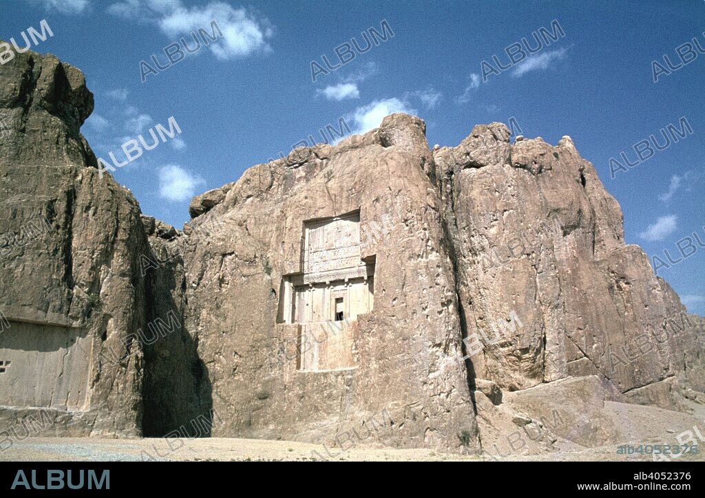 Tomb of Xerxes I, Naqsh-i-Rustam, Iran. The son of Darius I the Great, Xerxes ruled Persia from 485 to 465 BC. Determined to avenge his father's defeat at the Battle of Marathon, he raised a huge army to conquer Greece, but was forced to withdraw after his fleet was destroyed at Salamis and his army was defeated at Plataea. In the latter part of his reign Xerxes became embroiled in palace intrigues and he was eventually murdered by members of his court. Xerxes' is one of four tombs of Persian kings carved into a rock face 13 kilometres north-east of the ancient Persian capital of Persepolis.