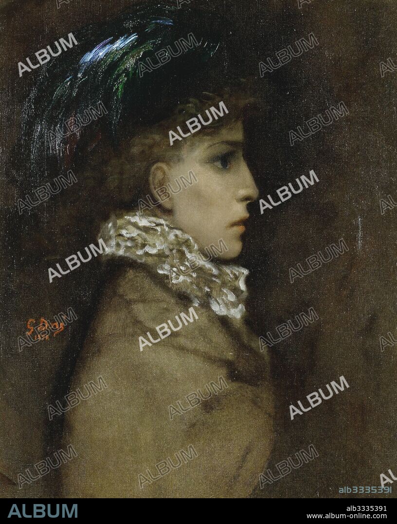 PAUL GUSTAVE DORÉ. Portrait of the actress Sarah Bernhardt (1844-1923).