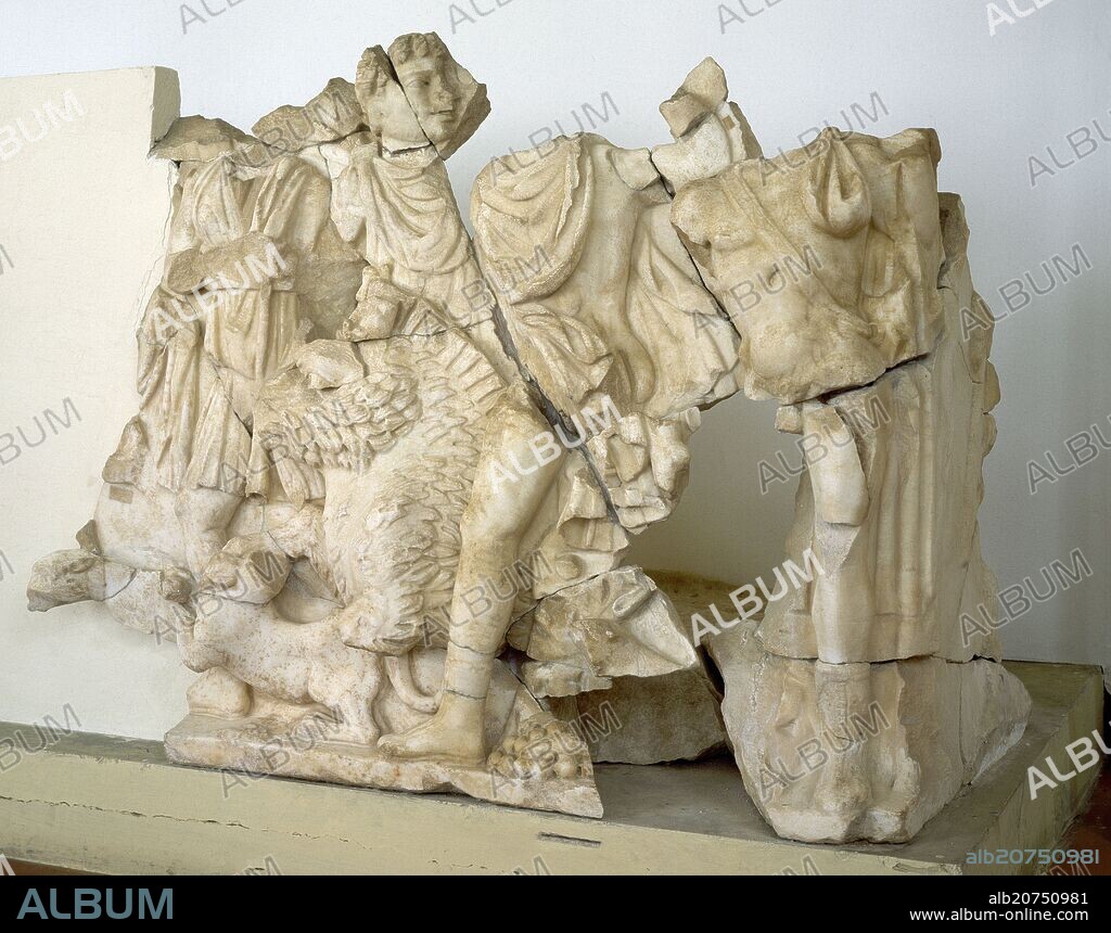 SARCOFAGO ROMANO - SIGLO III.