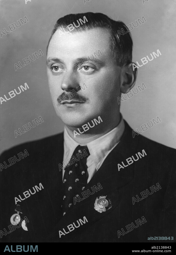 Sergei mikhalkov, soviet poet and playwright, co-author with stalin of the soviet national anthem, 1950.