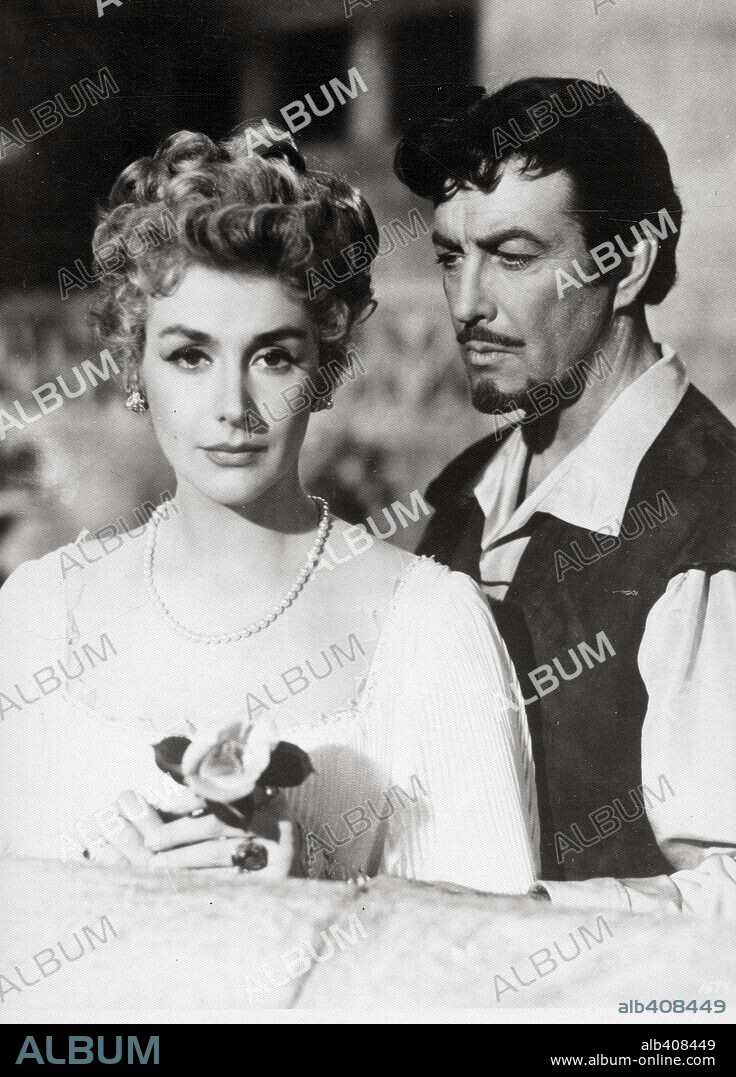KAY KENDALL y ROBERT TAYLOR en LAS AVENTURAS DE QUENTIN DURWARD, 1955 (QUENTIN DURWARD), dirigida por RICHARD THORPE. Copyright M.G.M.