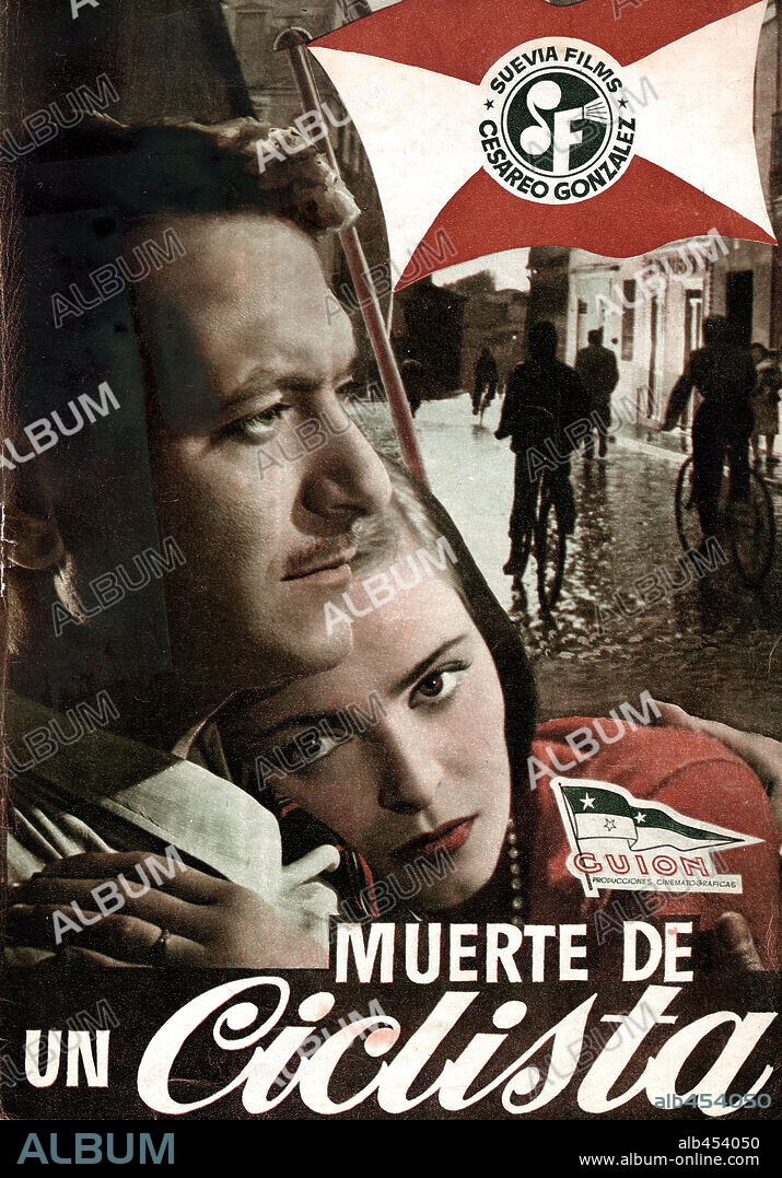 Poster de MUERTE DE UN CICLISTA, 1955, dirigida por JUAN ANTONIO BARDEM. Copyright MANUEL JOSE GOYANES.