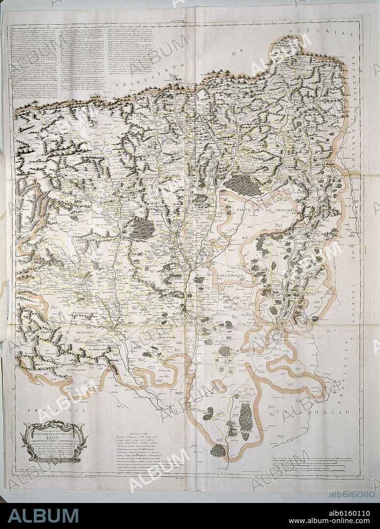 LOPEZ TOMAS. MAPA DE LA PROVINCIA DE LEON EN 1786.