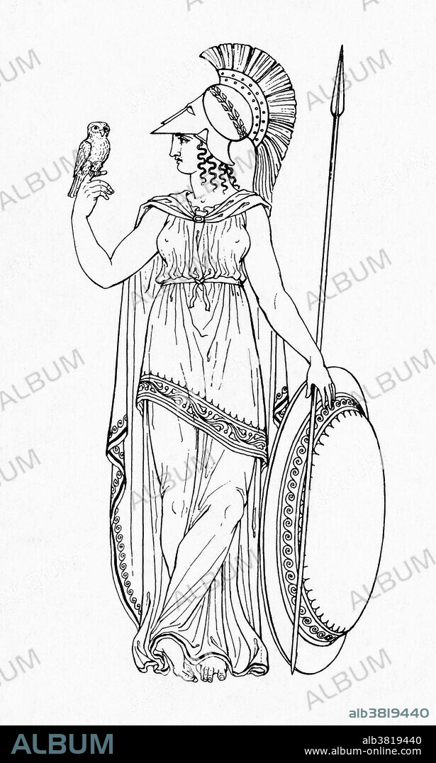 Minerva was the Roman goddess of wisdom and sponsor of arts, trade, and strategy. She was born from the godhead of Jupiter with weapons. From the 2nd century BC onwards, the Romans equated her with the Greek goddess Athena. She was the virgin goddess of music, poetry, medicine, wisdom, commerce, weaving, crafts, and magic. She is often depicted with her sacred creature, an owl usually named as the "owl of Minerva", which symbolizes her ties to wisdom. As Minerva Medica, she was the goddess of medicine and doctors.