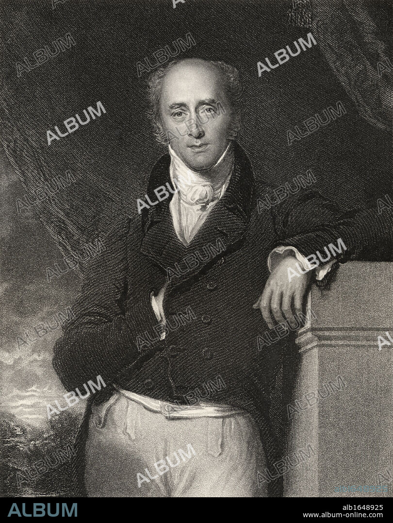Charles Grey 2nd Earl Grey 1764 to 1845 British Prime Minister 1830 to 1834 Engraved by J Cochran after Sir T Lawrence From the book National Portrait Gallery volume III published c 1835.