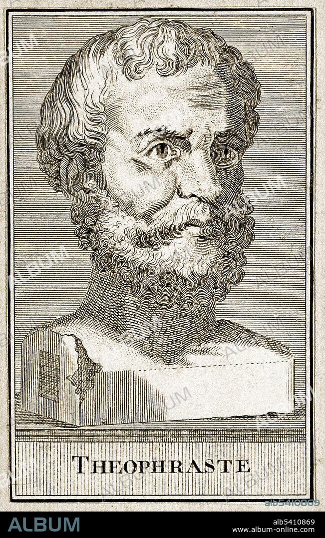 Theophrastus of Lesbos (c.371-c.287 BC), Ancient Greek philosopher and botanist. Known as the father of botany, Theophrastus studied with Plato in Athens and then worked with Aristotle at the Lyceum school. Theophrastus described over 500 plant species and devised an advanced classification scheme for plants. His two surviving botanical works, Enquiry into Plants (Historia Plantarum) and On the Causes of Plants, were an important influence on Renaissance science. There are also surviving works On Moral Characters, On Sense Perception, On Stones, and fragments on Physics and Metaphysics. In philosophy, he studied grammar and language and continued Aristotle's work on logic.