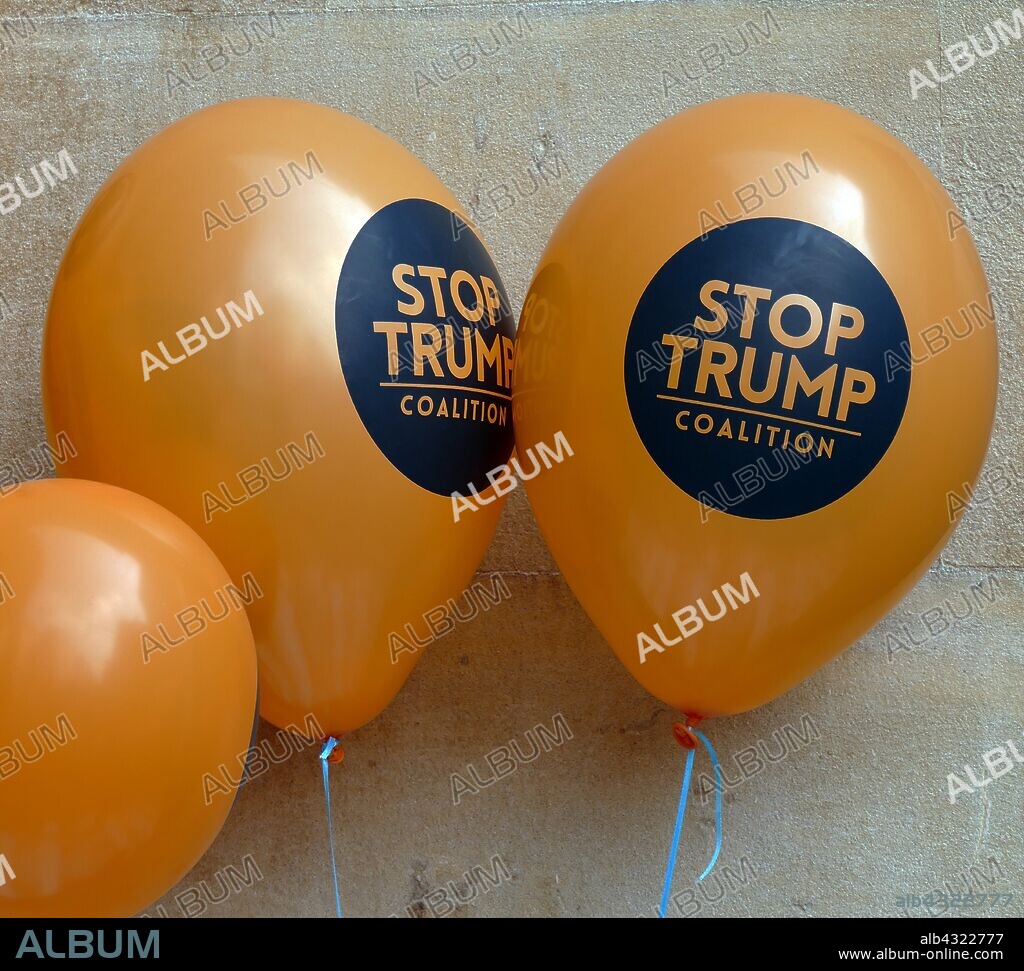 Protest balloons ready for the visit to the United Kingdom by President of the United States Donald Trump, July 2018.