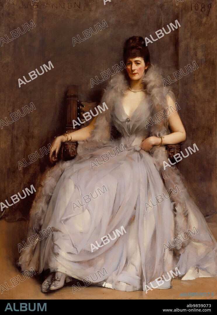 JAMES JEBUSA SHANNON. Portrait of Cecilia Tower, 1889. The sitter was a member of the Tower family, landed gentry from Weald Hall in Essex. Cecilia Tower may have been Mrs. Christopher Tower.