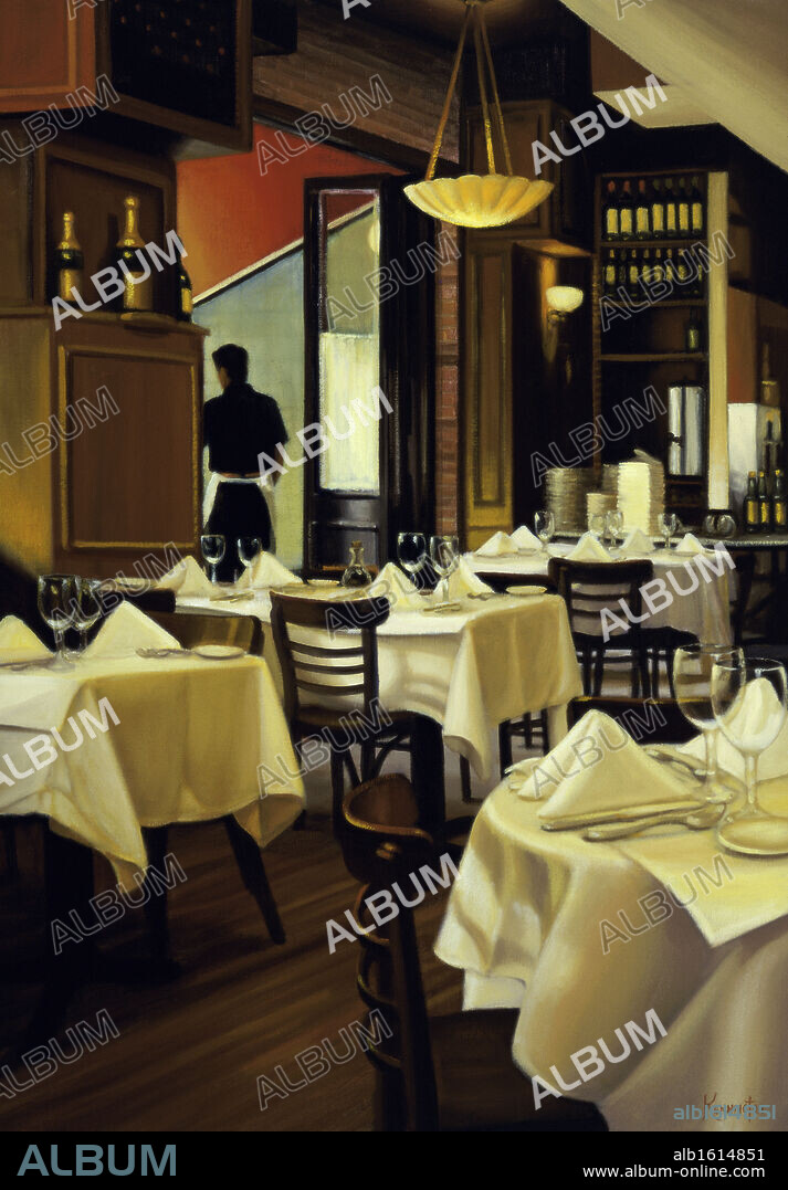 Shelor Cafe  Dale Kennington (20th C./American)  Oil on canvas.