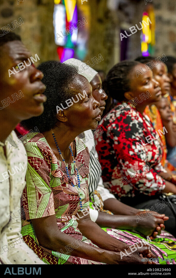 Sunday mass in Saint Peter's catholic church, Karongi, Rwanda.