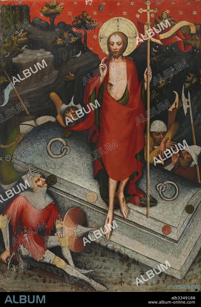 MASTER OF WITTINGAU (MASTER OF THE TREBON ALTARPIECE). The Resurrection. From the Trebon Altarpiece.
