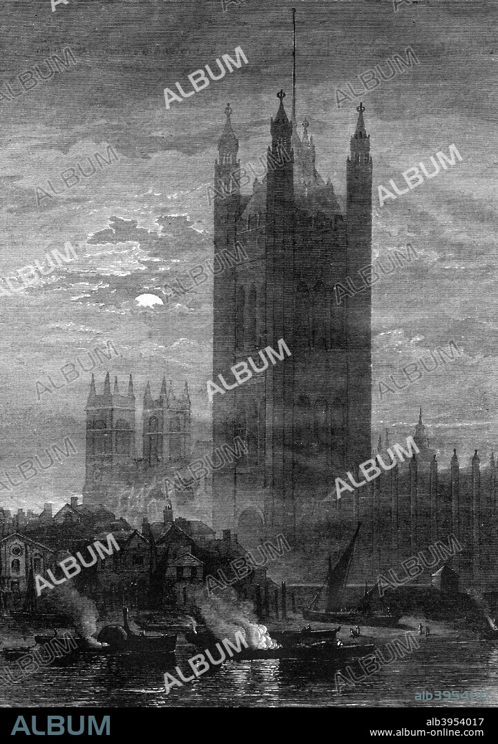 The Palace of Westminster, London, 19th century.