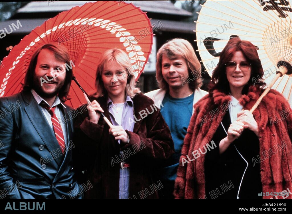 197903 - ABBA i Japan, fr.v. Benny Andersson, Agnetha Fältskog, Björn Ulvaeus och Anni-Frid Lyngstad. Foto: Per Kagrell / EXP / TT / Kod: 26. ** AFTONBLADET OUT **.