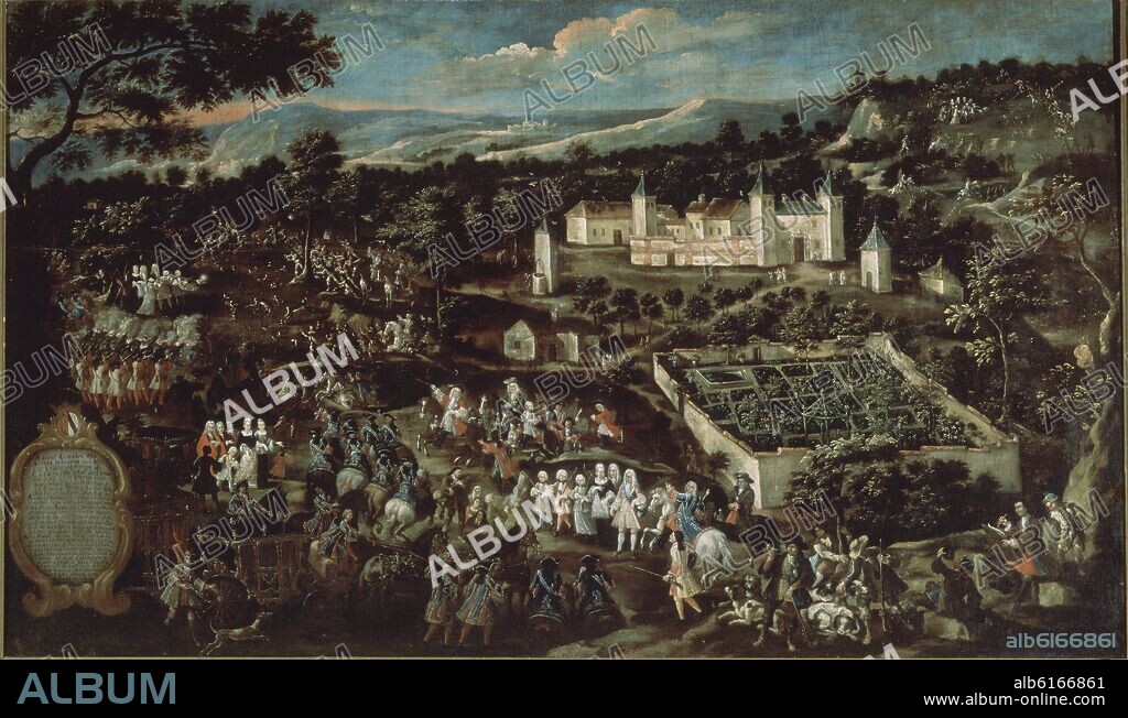 TORIBIO ALVAREZ (1668-1739). CACERIA EN LA MORALEJA - 6 OCTUBRE 1729 - SIGLO XVIII.