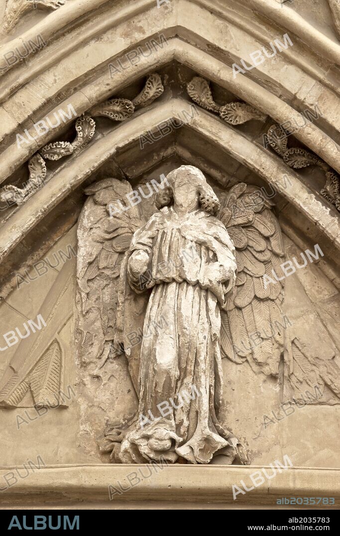 Angel custodio de los mercaderes.Consolat de Mar, (sede para la presidencia del Govern Balear), siglo XVII.Palma.Mallorca.Balearic Islands. Spain.