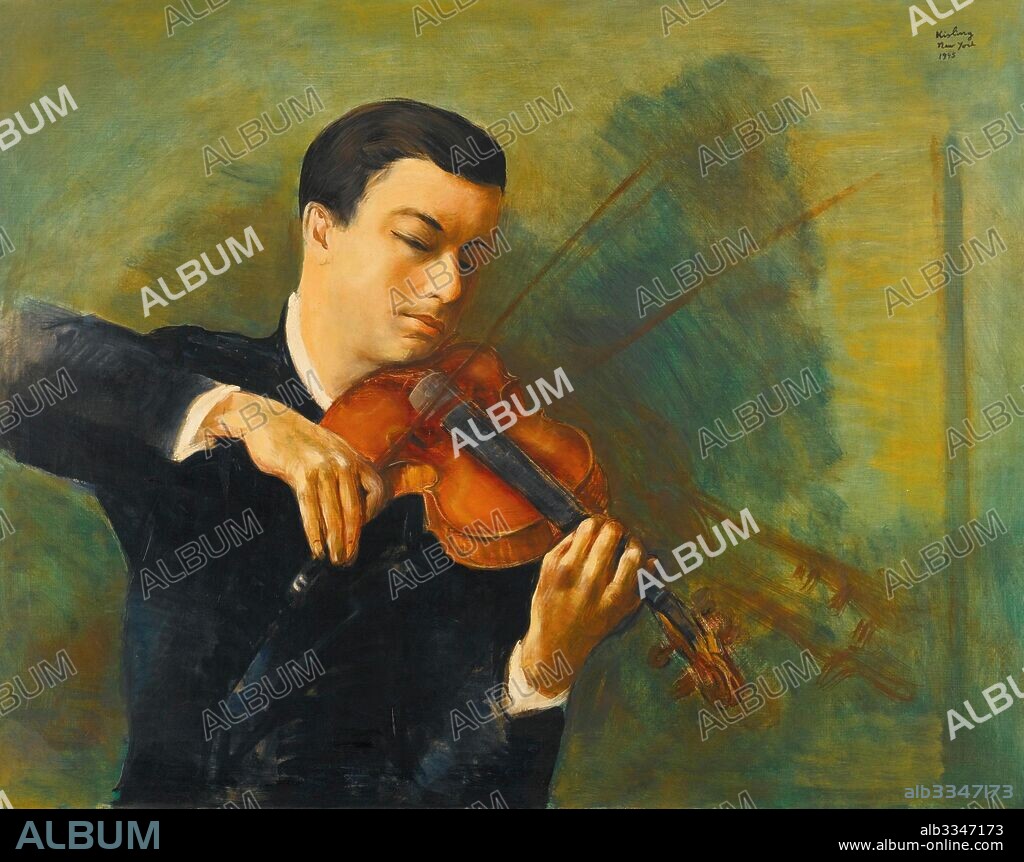 MOISE KISLING. Portrait of the Violinist Nathan Milstein (1903-1992).