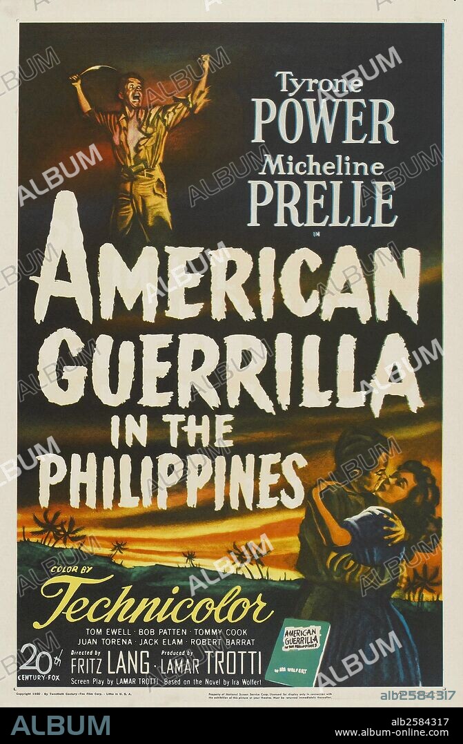 Poster of AMERICAN GUERRILLA IN THE PHILIPPINES, 1950, directed by FRITZ LANG. Copyright 20TH CENTURY FOX.