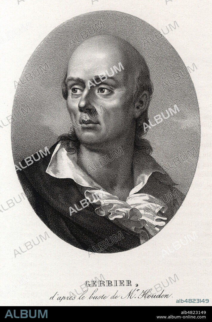 Portrait de Pierre-Jean-Baptiste GERBIER (1725-1788). Lithographie de 1830 d'apres Jean HOUDON (1741-1828). Credit : Collection Jonas/Kharbine-Tapabor.