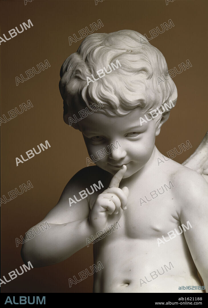 ÉTIENNE MAURICE FALCONET. The Cupid (Detail)  Marble Sculpture  Etienne Maurice Falconet (1716-1791 French)  Hermitage Museum, St. Petersburg, Russia.