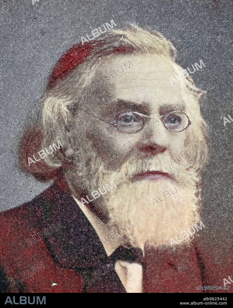 Heymann or Hermann Steinthal, 16 May 1823, 14 March 1899, was a German philologist and philosopher, Historical, digitally restored reproduction from a 19th century original