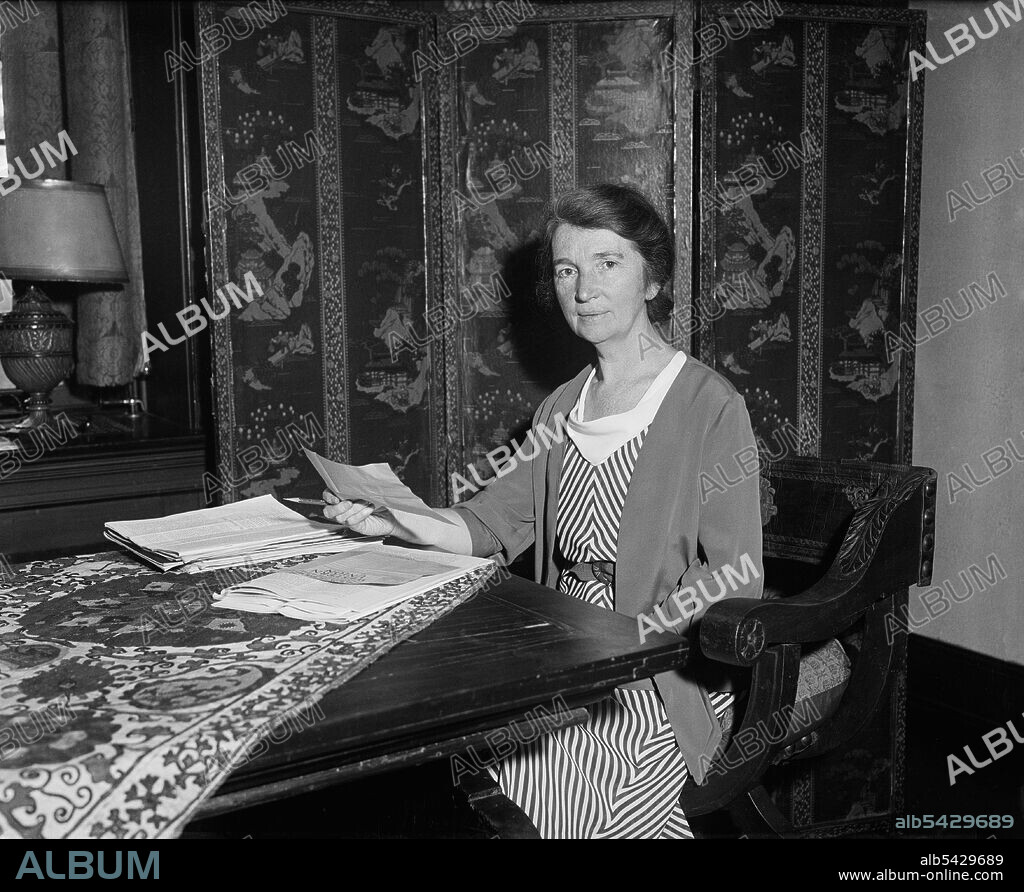 Margaret Sanger (1879-1966), American Birth Control Activist, Sex Educator and Nurse, Seated Portrait, Harris & Ewing, 1932.