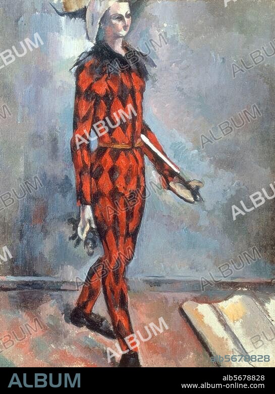 PAUL CEZANNE. Cézanne, Paul 1839-1906. - "Arlequin", v. 1888-90. Huile sur toile, H. 0,622 ; L. 0,470. Londres, Sotheby's, 29 novembre 1988, lot 37.