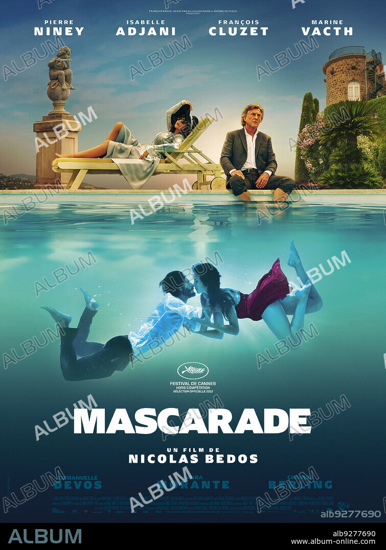 Poster of MASQUERADE, 2022 (MASCARADE), directed by NICOLAS BEDOS. Copyright LES FILMS DU KIOSQUE.