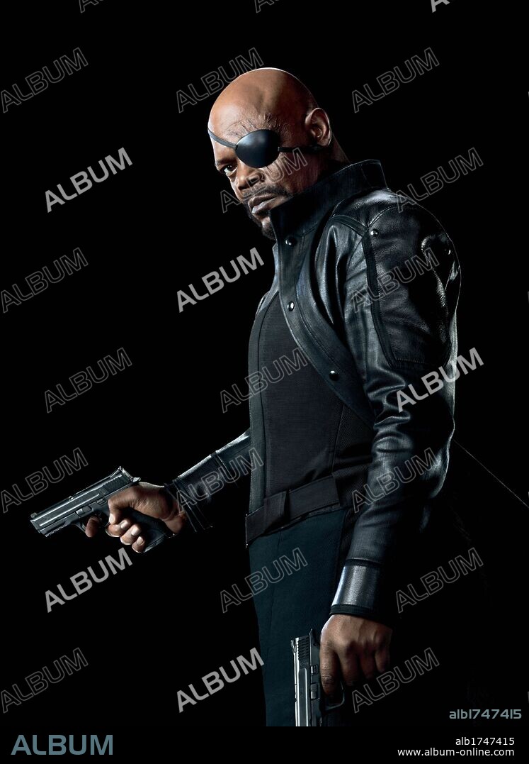 SAMUEL L. JACKSON en LOS VENGADORES, 2012 (THE AVENGERS), dirigida por JOSS WHEDON. Copyright MARVEL ENTERPRISES.
