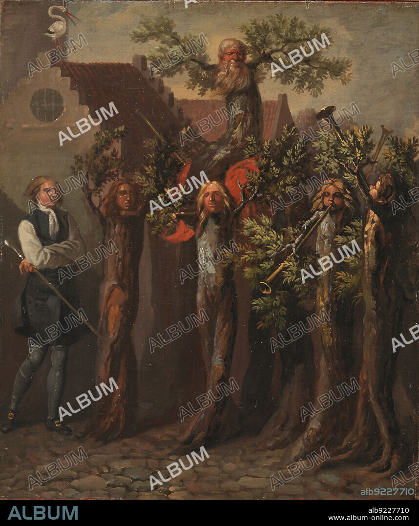 NICOLAI ABRAHAM ABILDGAARD. The Triumph of a Potuan, whose Reform Proposal has been Approved;Episode from Ludvig Holberg: A Journey to the World Underground. By Nicholas Klimius, 1785-1787.