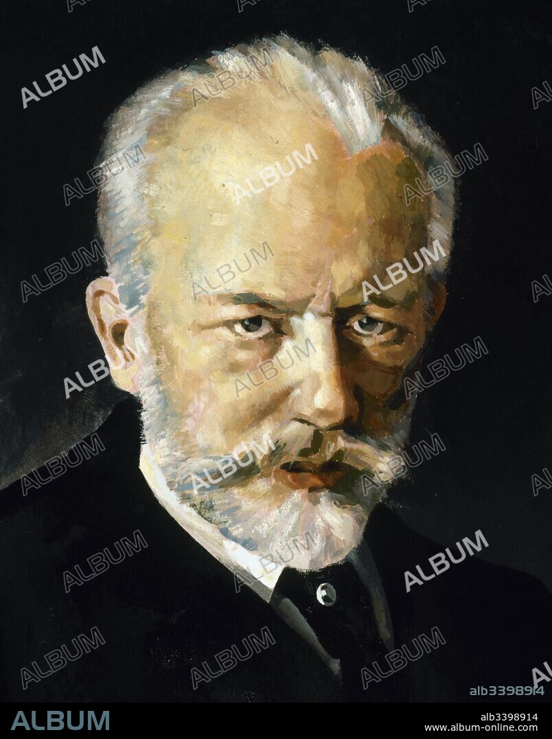 Piotr Ilich Chaikovski (Vótkinsk, 1840-San Petersburgo, 1893). Compositor ruso. Acuarela.