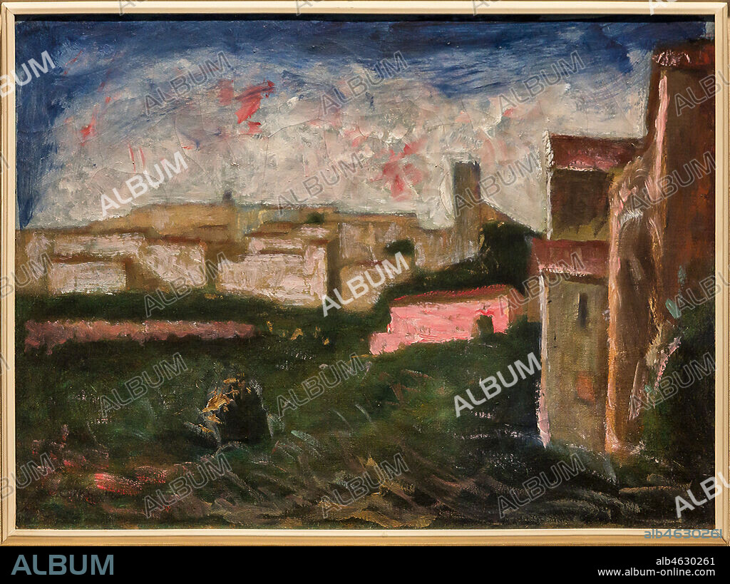 CARLO CARRÀ. Museo Novecento: "View of Coreglia", by Carlo Carrà, 1925. Oil painting on canvas.