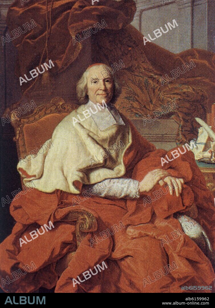 HYACINTHE RIGAUD (1659-1743). ANDRE HERCULE DE FLEURY CARDENAL Y POLITICO FRANCES(1653-1743).
