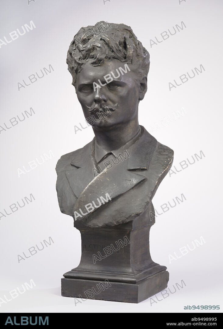 Ville Vallgren, 15.12.1855, Porvoo, 13.10.1940, Helsinki, Bust of the Writer August Strindberg, 1885, 68 × 31.5 × 25.5 cm, plaster.