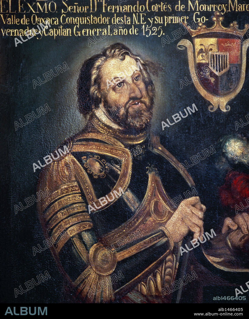 Hernan Cortes (1485-1547). Spanish Conquistador. Portrait. Museum of the City of Mexico.