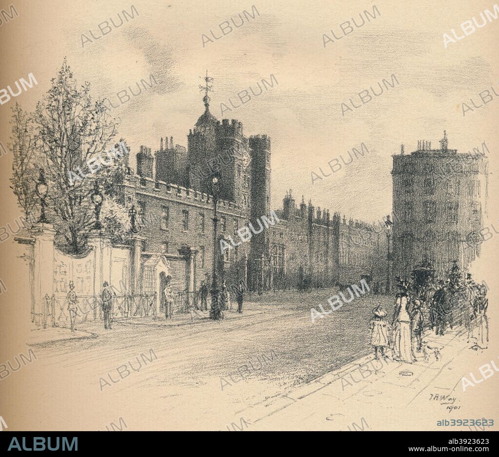 'General View of St. James's Palace, From Pall Mall', 1902. From Ancient Royal Palaces in and Near London. [John Lane, London and New York, 1902].