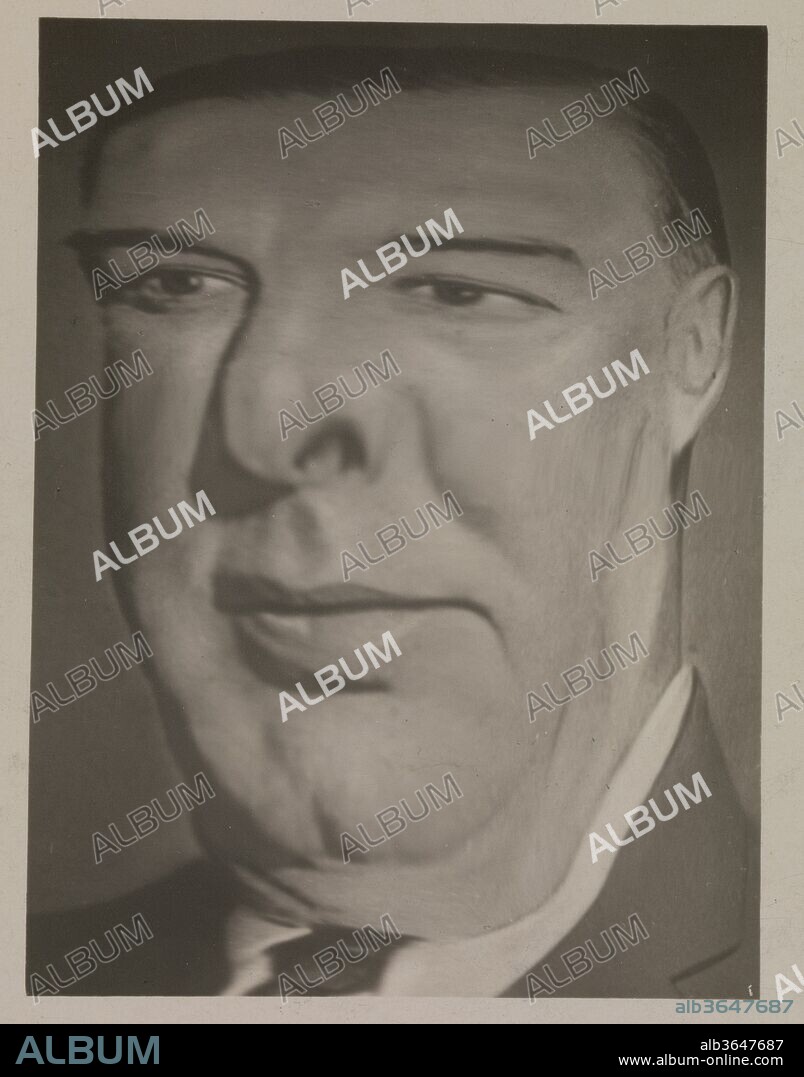 [Distortograph: William Hale "Big Bill" Thompson, Mayor of Chicago]. Artist: Herbert George Ponting (British, Salisbury, Wiltshire 1870-1935 London). Dimensions: Image: 9.8 x 7.3 cm (3 7/8 x 2 7/8 in.)
Sheet: 16.3 x 12 cm (6 7/16 x 4 3/4 in.)
Frame: 50.8 x 40.6 cm (20 x 16 in.) (Framed with 2011.206, .207, .208). Person in Photograph: William Hale Thompson (American, 1869-1944). Date: 1927.
Best known for his dramatic photographs of the South Pole, Ponting was also an inveterate tinkerer. In 1927 he patented a lens attachment he dubbed the "variable controllable distortograph," describing it as "a revolutionary optical system for photographing in caricature or distortion." With his patent application, he submitted these caricatures of the flamboyantly corrupt mayor of Chicago William Hale "Big Bill" Thompson, known for his protection of the gangster Al Capone and for colorful campaign stunts, such as staging a mayoral debate with two live rats as his opponents.