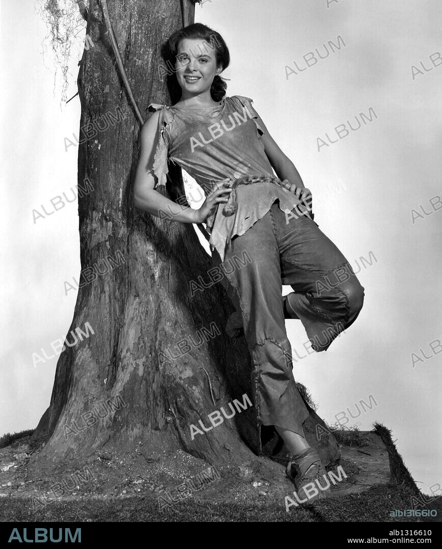 JEAN PETERS in LURE OF THE WILDERNESS, 1952, directed by JEAN NEGULESCO. Copyright 20TH CENTURY FOX.