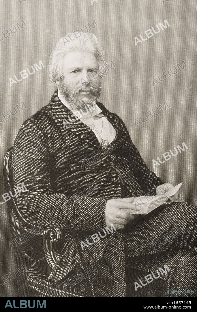 Robert Chambers, 1802-1871. Scottish author, publisher and natural philosopher .Engraved by D.J.Pound from a photograph by Mayall. From the book "The Drawing-Room of Eminent Personages" Volume 2. Published in London 1860.