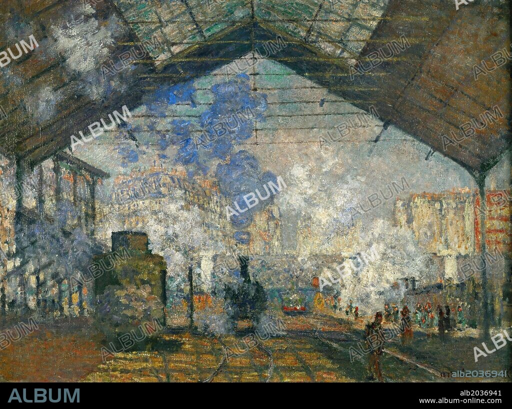 Claude Monet / 'La estación de Saint Lazare', 1877, Óleo sobre lienzo, 75,5 × 104 cm.
