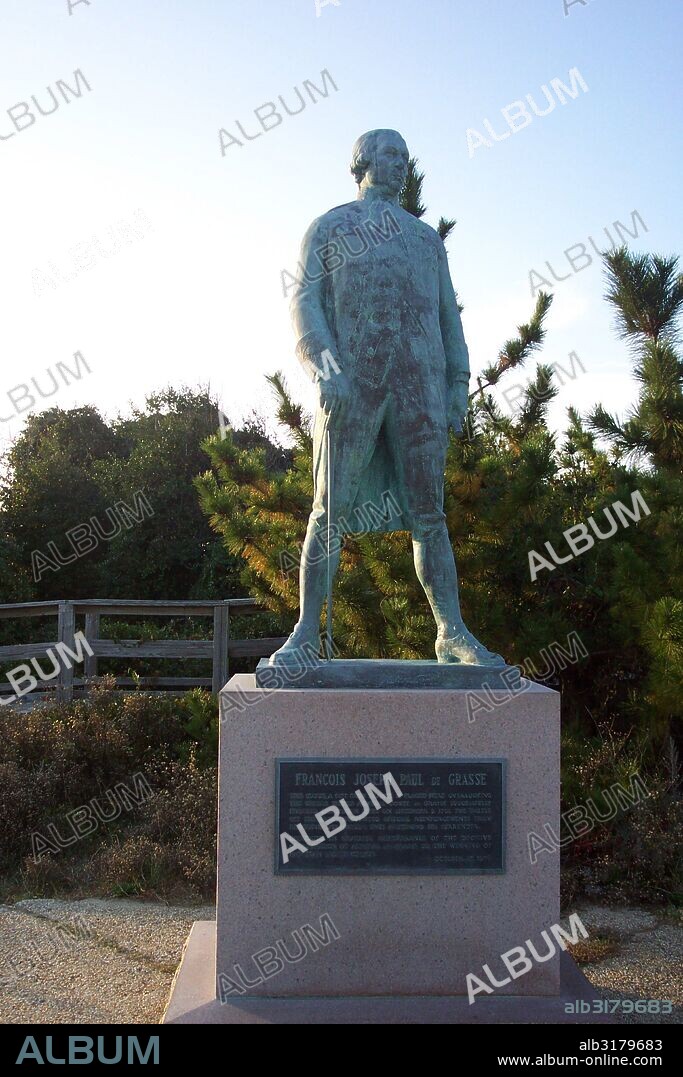 Statue of Admiral Francois Joseph Paul de Grasse; admiral of the French fleet that trapped the British Army at Yorktown in 1781; effectively ending the American Revolution with the defeat of Cornwallis.