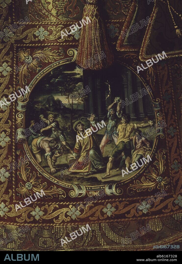 ALONSO SANCHEZ COELLO (1531-1588). SAN LORENZO Y SAN ESTEBAN-DET DE LA DALMATICA-MARTIRIO.