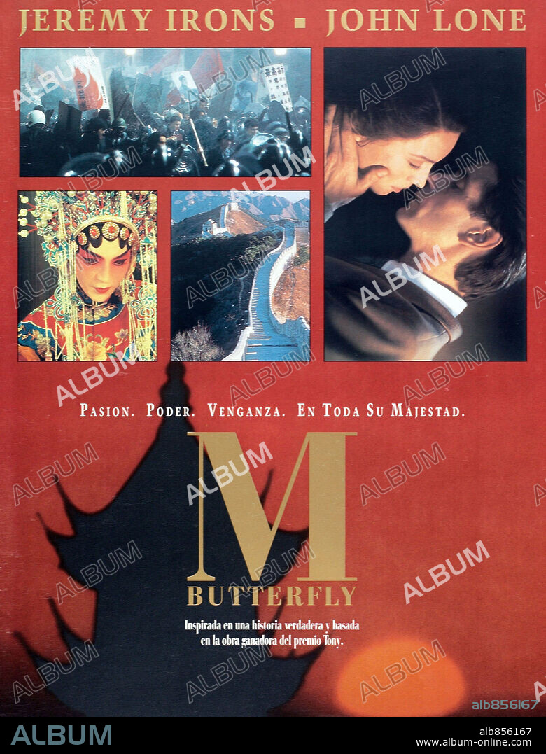Poster of M. BUTTERFLY, 1993, directed by DAVID CRONENBERG. Copyright GEFFEN PICTURES.