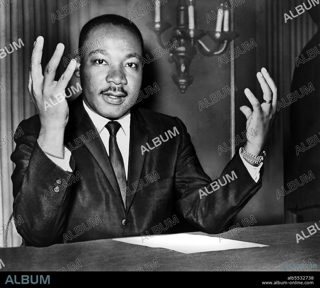 Dr. Martin Luther King, Jr., Half-Length Portrait during Press Conference, Dick DeMarsico, New York World-Telegram & Sun Photo Collection, November 1964.