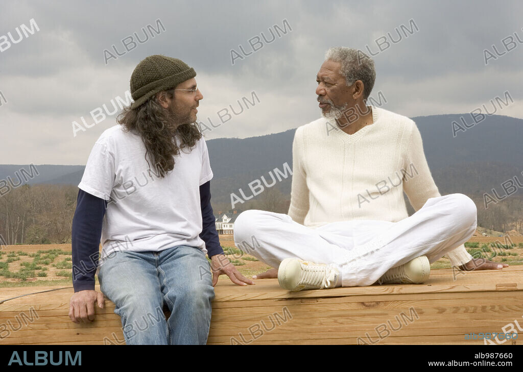 MORGAN FREEMAN y TOM SHADYAC en SIGO COMO DIOS, 2007 (EVAN ALMIGHTY), dirigida por TOM SHADYAC. Copyright UNIVERSAL PICTURES / NELSON, RALPH.