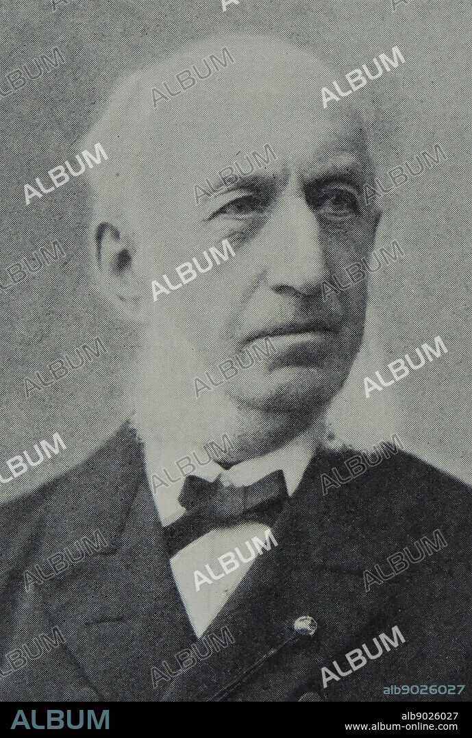 Photograph of Christian Gerhard Ameln Sundt (1816 - 1901). Norwegian businessman, ship owner and Philanthropist. Dated 1897.