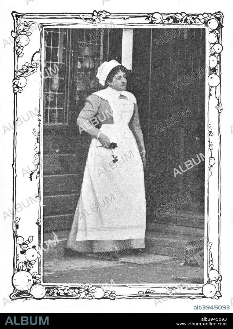 'Lady Henry Somerset in Nurse's Costume', 1901. Lady Henry Somerset (1851-1921) was a British philanthropist committed to the movement for women's rights. From The Sunday Strand Vol. IV, [George Newnes Ltd, London, 1901].
